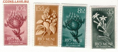 Марки Рио-Муни 1960 (4шт) Флора 14.04.14 в 22.00мск (8500) - 2-р-м