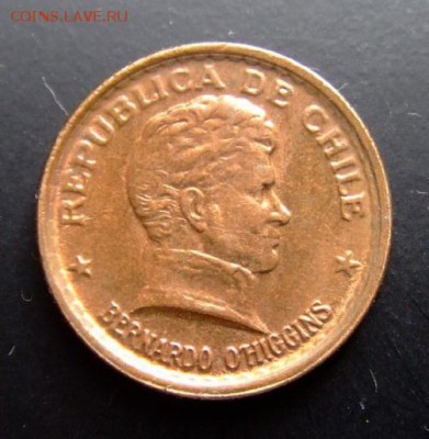 2 - Чили 20 сентаво (1952) «Бернардо Хиггинс» UNC А
