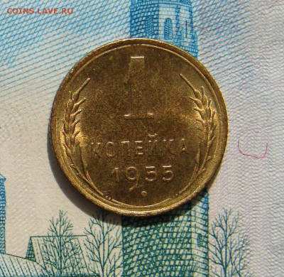 1 копейка 1955 штемпельная до 16-04-2014 до 22-00 по Москве - 1 55 Р.JPG