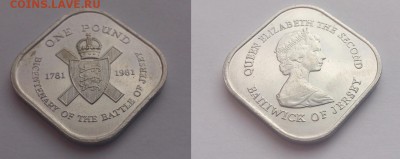Кроны Гибралтар 1970 на обмен - Джерси 1 фунт 1981 200 лет битвы обе