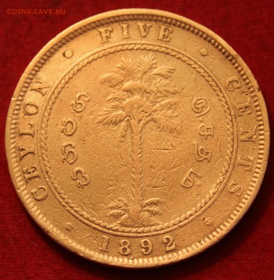 БРИТАНСКИЙ ЦЕЙЛОН 5с 1892г.ВИКТОРИЯ   до 16.04.14г.в 22-00 - IMG_1575.JPG