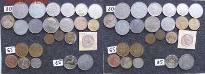 Иностранные монеты.Россыпь,линейки,буклеты,серебро. АПРЕЛЬ. - 65р,80р,85р