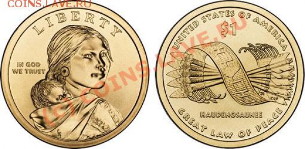 1 доллар сша президенты - 2010-Native-American-1-Dollar-Coin
