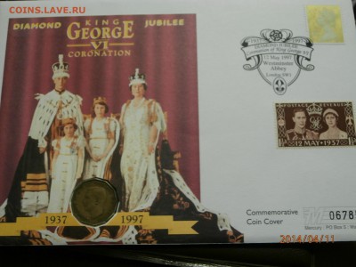 ВЕЛИКОБРИТАНИЯ 3 пенса КОРОНАЦИЯ 1937г.конверт до 12.04 - P4110025.JPG
