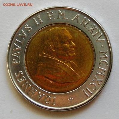 Ватикан, 500 Лир 1992 БИМ (12.04) - P1014820.JPG