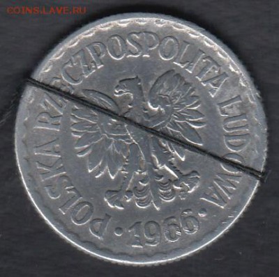 Польша 1 злотый 1966 (брак) до 14.04.2014 22-00 - Польша 1 злотый брак р