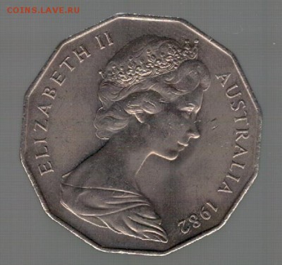 АВСТРАЛИЯ 50 ЦЕНТОВ 1982 ИГРЫ ДО 17.04 В 22.00МСК (8535) - 4-ав82