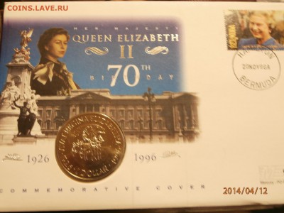 БЕРМУДЫ 1доллар1996г. ДЕНЬ РОЖДЕНИЯ.конверт до 15.04 - P4120007.JPG