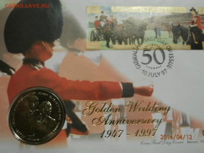 ГИБРАЛТАР. крона ЗОЛОТАЯ СВАДЬБА.конверт 1997г. до 15.04 - P4120010.JPG