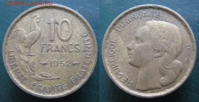 Разная инострань - 12 6 Франция 10 франков 1952    372