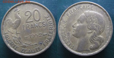 Разная инострань - 12 8 Франция 20 франков 1952   369