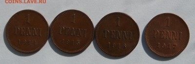 1 пенни 1914 -17 гг.(4шт.) До 18.04.2014 г.,в 22-00 по Моск - penni14-17