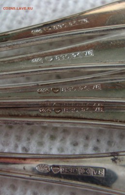 Ложечки кофейные, 6 штук, 830 проба, торг сутки - Z4