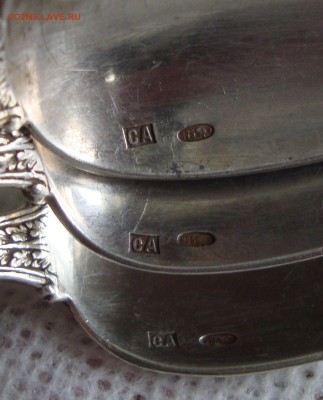 Ложечки чайные, 4 штуки,875 проба, торг сутки - A4