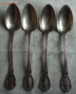 Ложечки чайные, 4 штуки,875 проба, торг сутки - A2