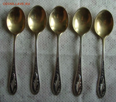 Ложечки кофейные, 5 штук, 875 проба, торг сутки - D2