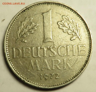 1 дойчмарка 1972 круговые царапины - дойчмарка