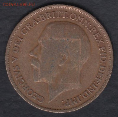 Великобритания 1 пенни 1916 до 15.04.2014 22-00 - Великобритания 1 пенни 1916 р