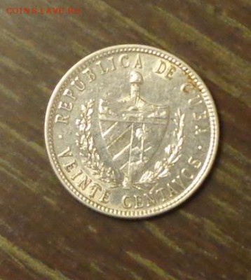 КУБА - 20 сентаво 1949 шикарная!! до 19.04, 22.00 - Куба 20 сентаво 1949