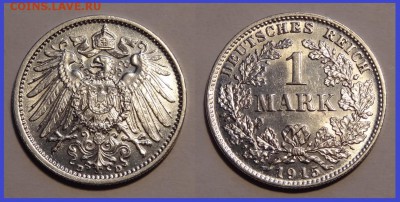 Германия 1 марка 1915 D анц до 19.04.14 в 22.00 - 1 марка 1915 D -2- 12.03.14