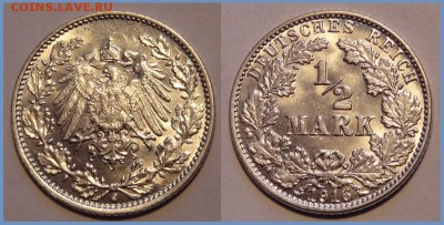 Германия 1.2 марки 1916 J до 19.04.14 в 22.00 - 1.2 марки 1916 J -1- 27.03.14