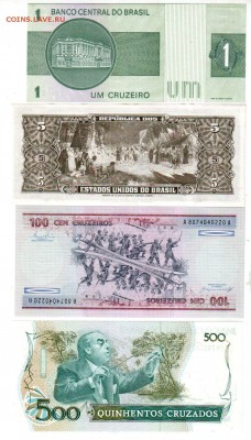 Бразилия, 4 боны UNC, до 20.04 @ 22:00 - banknote_1241