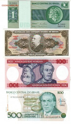 Бразилия, 4 боны UNC, до 20.04 @ 22:00 - banknote_1240