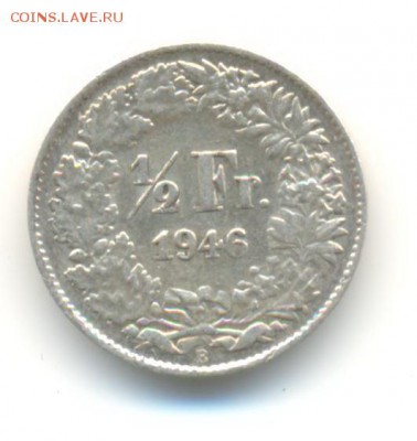 2 франка 1946 . до 18.04 22:00 - 9