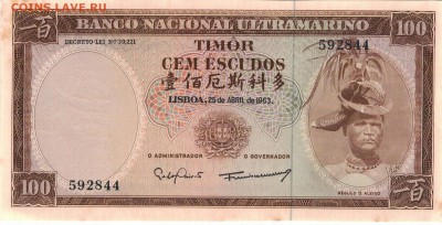 Вост.Тимор 100 эскудо 1963 до 21.04.14 в 22.00мск (7652) - 1-тим1