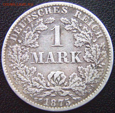 Германия_серебряная марка 1875(В); до 16.04_22.06мск - 7926