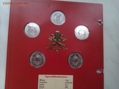 Мальта набор 5х 1 лира 2005 Папа Иоан Павел 2 - IMAG1562