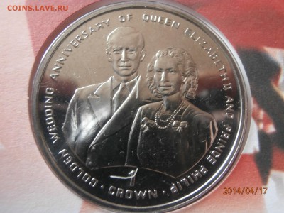 ГИБРАЛТАР. крона ЗОЛОТАЯ СВАДЬБА.конверт 1997г. до 18.04 - P4170008.JPG