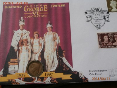 ВЕЛИКОБРИТАНИЯ 3 пенса КОРОНАЦИЯ 1937г.конверт до 18.04 - P4170019.JPG