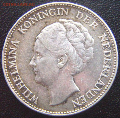 Отличный голландский серебряный гульден 1938; до 17.04_22.18 - 7940