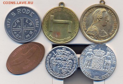 подборка иностранных жетонов по фиксу________22.04 - 6 иностранных