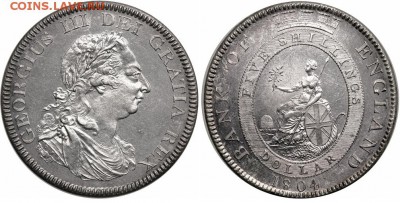 Оценка - Британия. Кроны 1819, 1821, 1822, 1887, 1900, 1902 - 1804 Dollar (5 shilling) тип 10 3