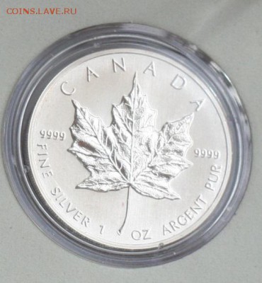 Canada 5$ 1989г 1 унция(31.1г) серебра 9999 до 22.04 в 22-00 - 1-1