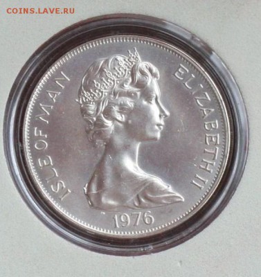 Isle of man, (1 crown) 1976г Ag 9999 1 унция -22.04 в 22-00 - 4-4