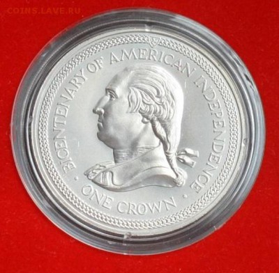 Isle of man, (1 crown) 1976г Ag 9999 1 унция -22.04 в 22-00 - 4