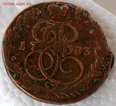 5 коп. 1783 ЕМ на тонкой заготовке. Вес 35,3 гр. - Изображение 058