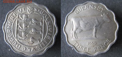 Разная инострань - 13 5 Гернси 3 пенса 1959   418