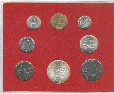 ВАТИКАН НАБОР 1970 г. 500 лир СЕРЕБРО 28.04.14 в 22.00 - Vatican 1970 bank set