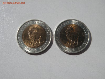 КК 5 рублей 1991 Винторогий козёл 2 штуки  21.00 26.04.14 - 002.JPG