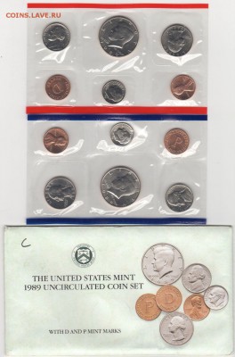 США набор годовой 1989 UNC, до 28.04.14г 22-00мск - набор001