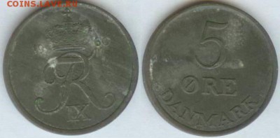 Дания-5 эре 1960 до 21.00 мск 01.05.2014 - Дания 5 эре 1960 