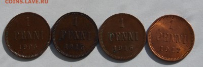 1 пенни 1905,15-17 гг.(4шт.)До 29.04.2014 г.,в 22-00 по Моск - 05-17