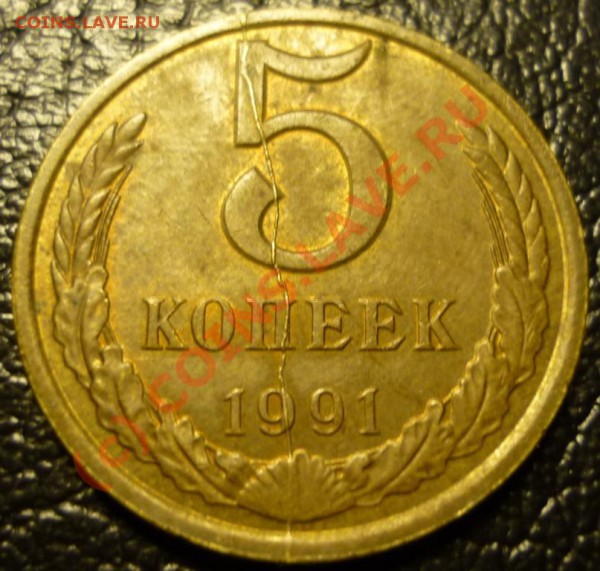 5 копеек 1991 г.(л) - полный раскол, до 22-00 16.03.10 - 5 коп 91г - раскол.JPG