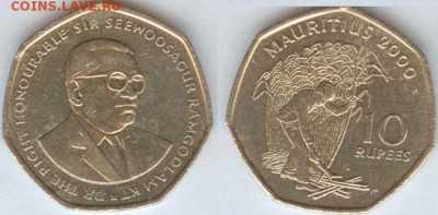 Маврикий 10 рупий 2000 до 21.00 мск 02.05.2014 - Маврикий-10 рупий