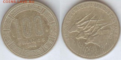 Центрально-Африк. Респ., 100 франков до 21.00 мск 02.05.2014 - ЦАР-100 франков