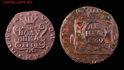Сибирские денга 1769 и полушка 1778, до 04.05. 22-00 Мск - н00351-37-2